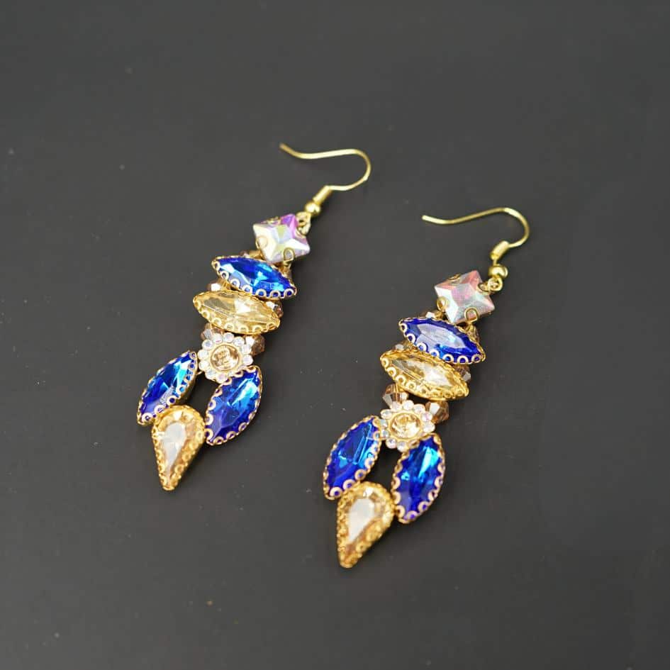 Boucles d’oreilles bleu