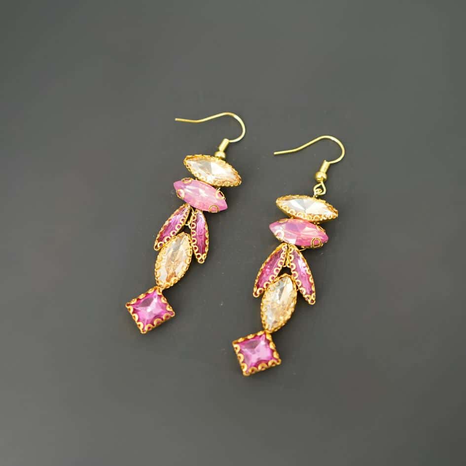 Boucles d'oreilles rose