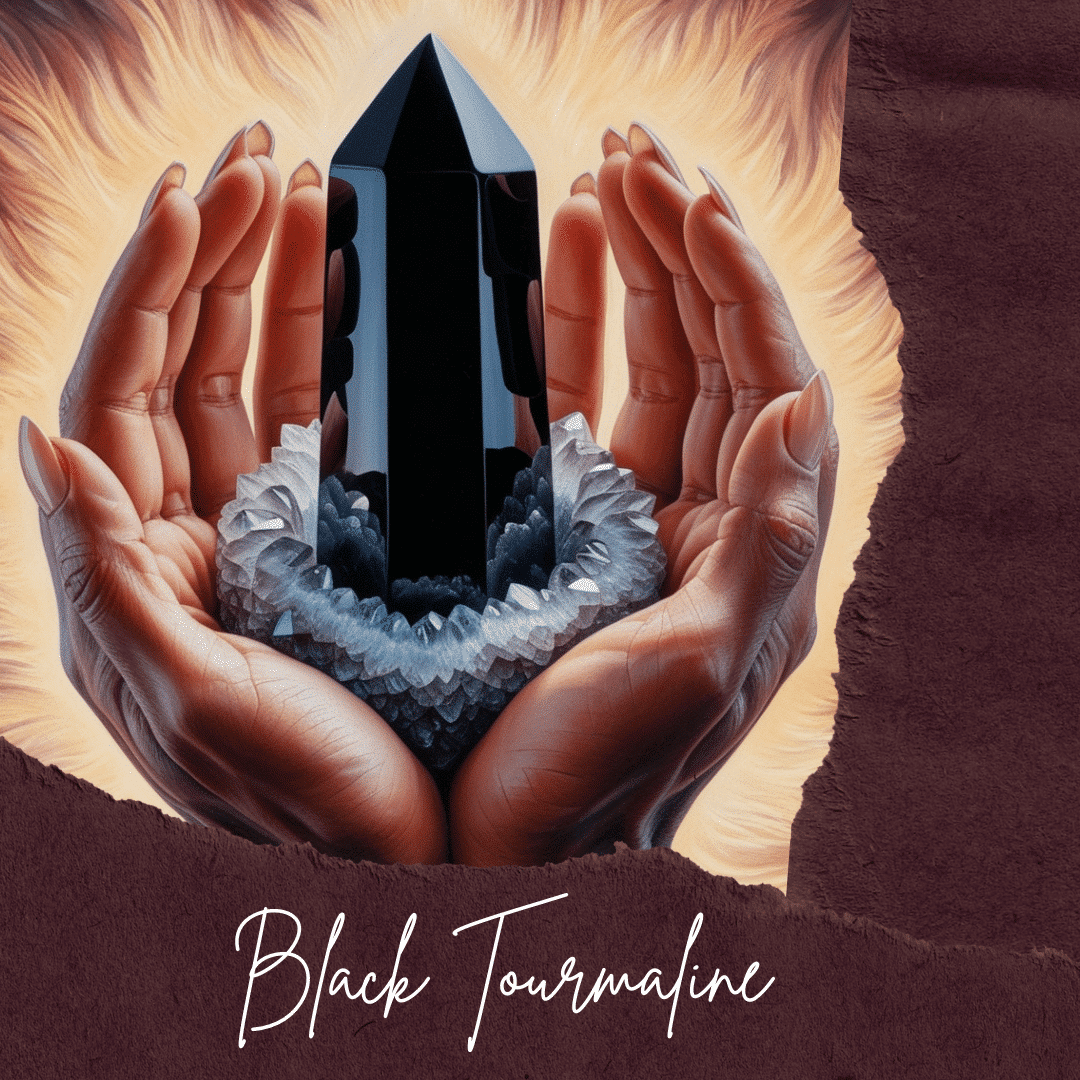 Bracelet élastique en Tourmaline Noire – Boules de 6 mm – Ajustable (19 à 21 cm)