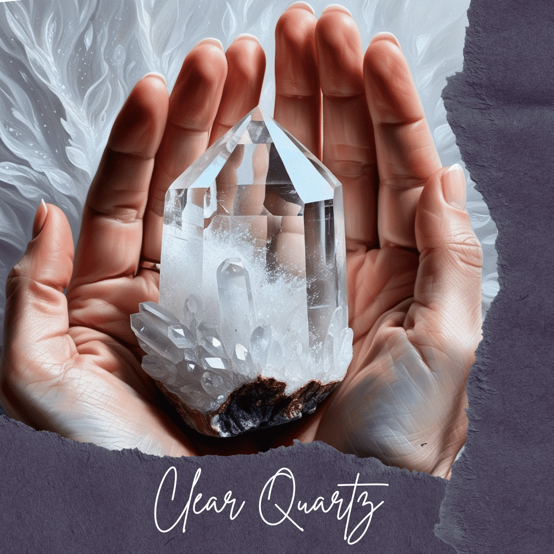 Bague en argent 925 Clear Quartz ajustable