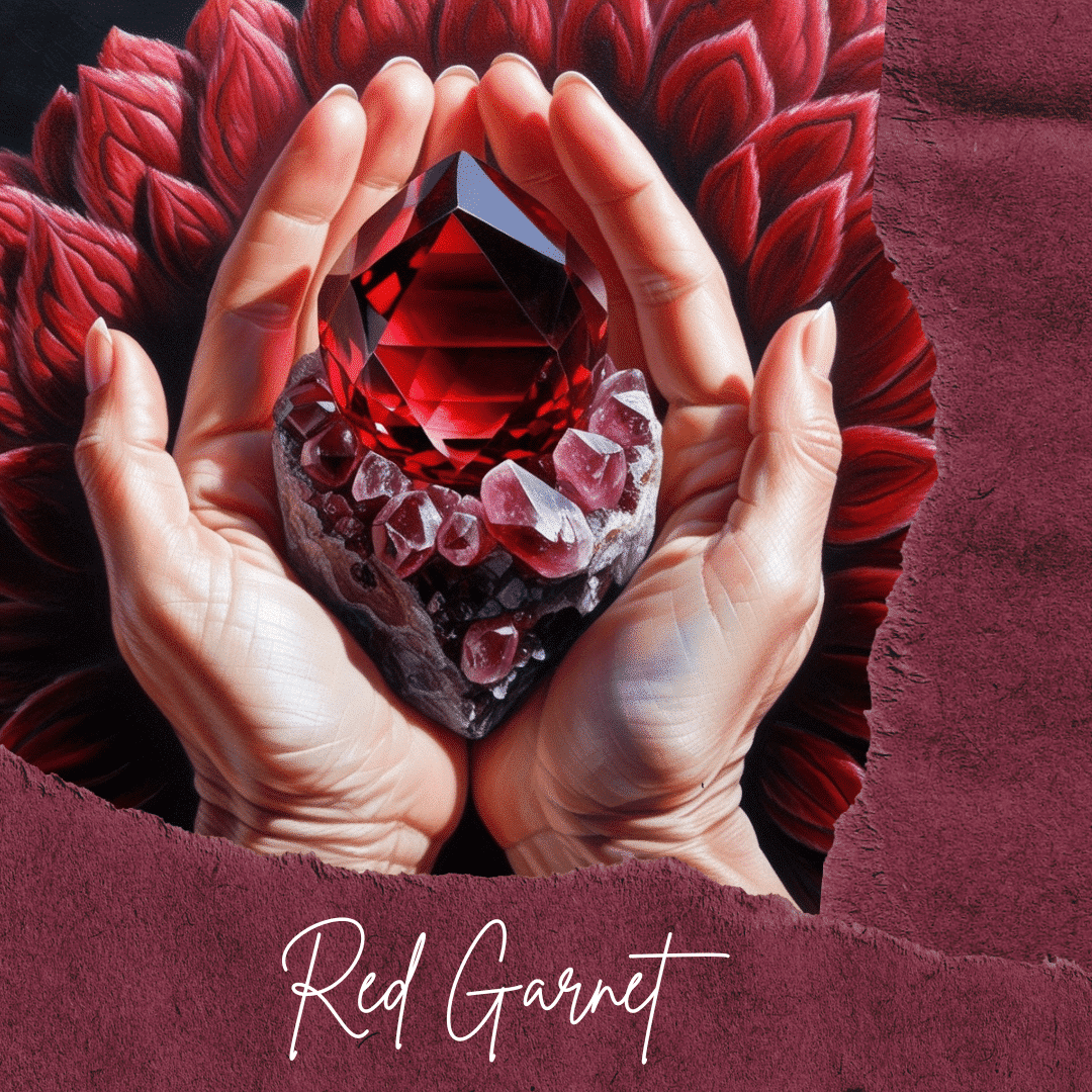 Bracelet élastique en grenat rouge - Énergie et élégance (17-19 cm)