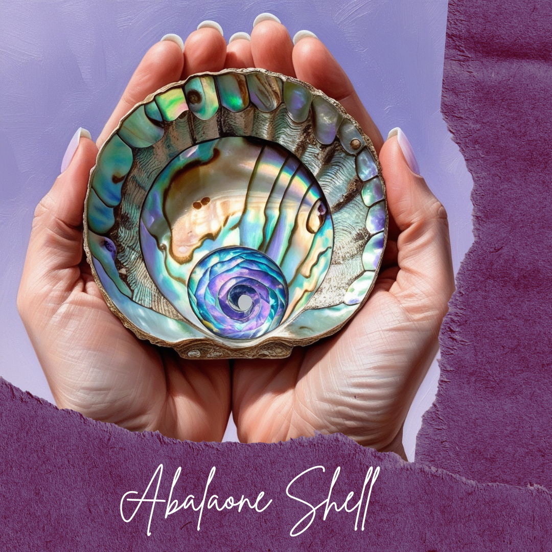 Collier en argent 925 plaqué en or 18 Karats et Abalone Shell (45 cm)