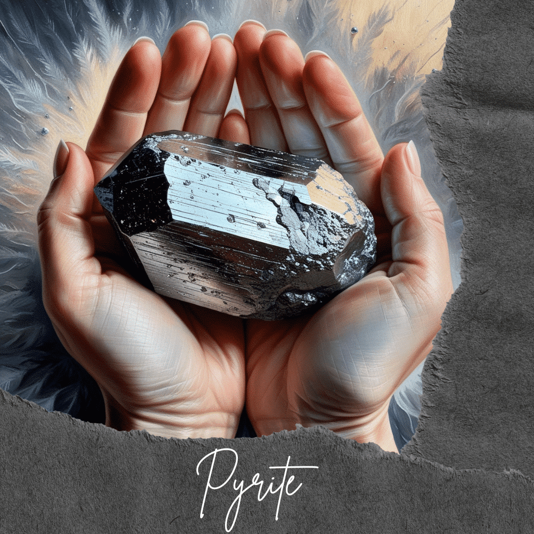 Bague en argent ajustable avec petite pyrite cubique brute - Élégance artisanale