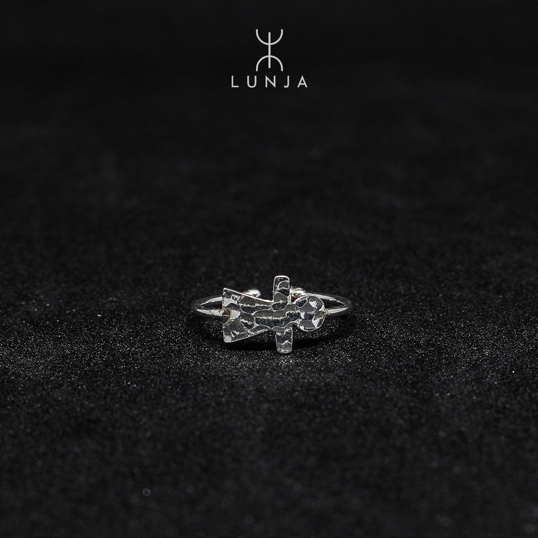 Bague Tanit Argent, bague berbère pour femme ajustable