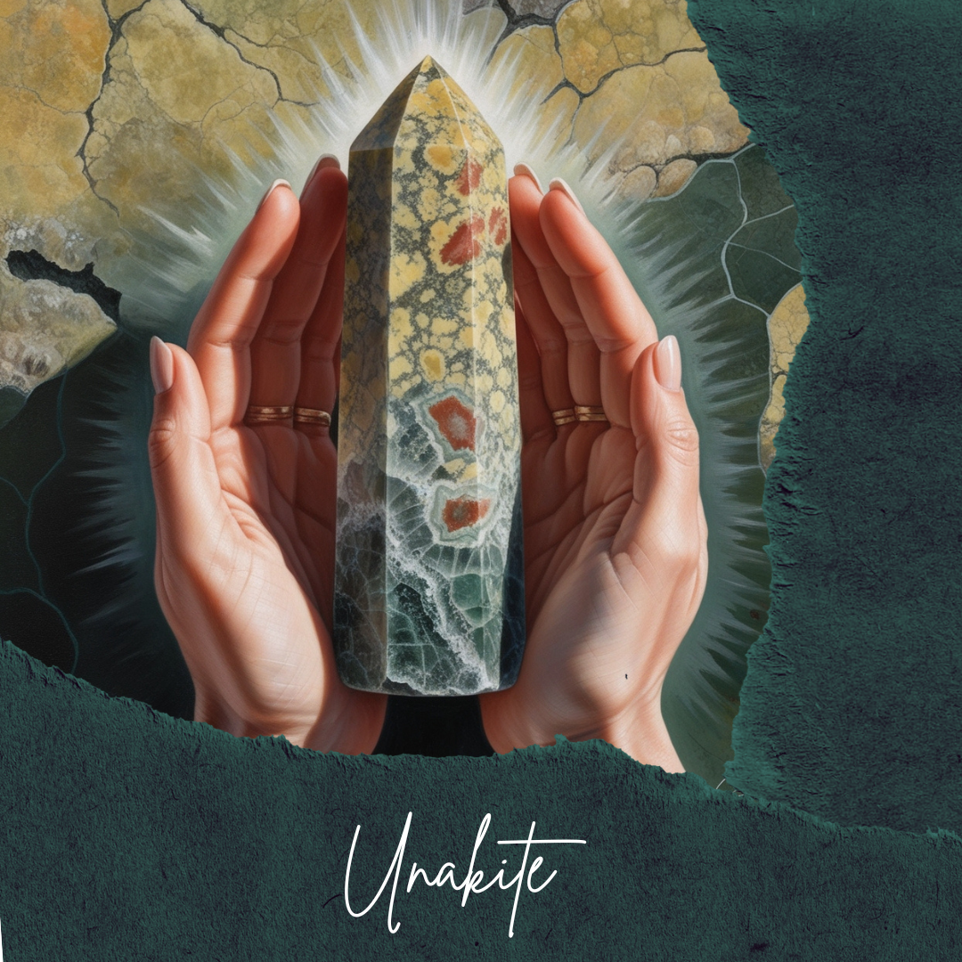 Bracelet ajustable en fil orange et une Unakite brute au milieu