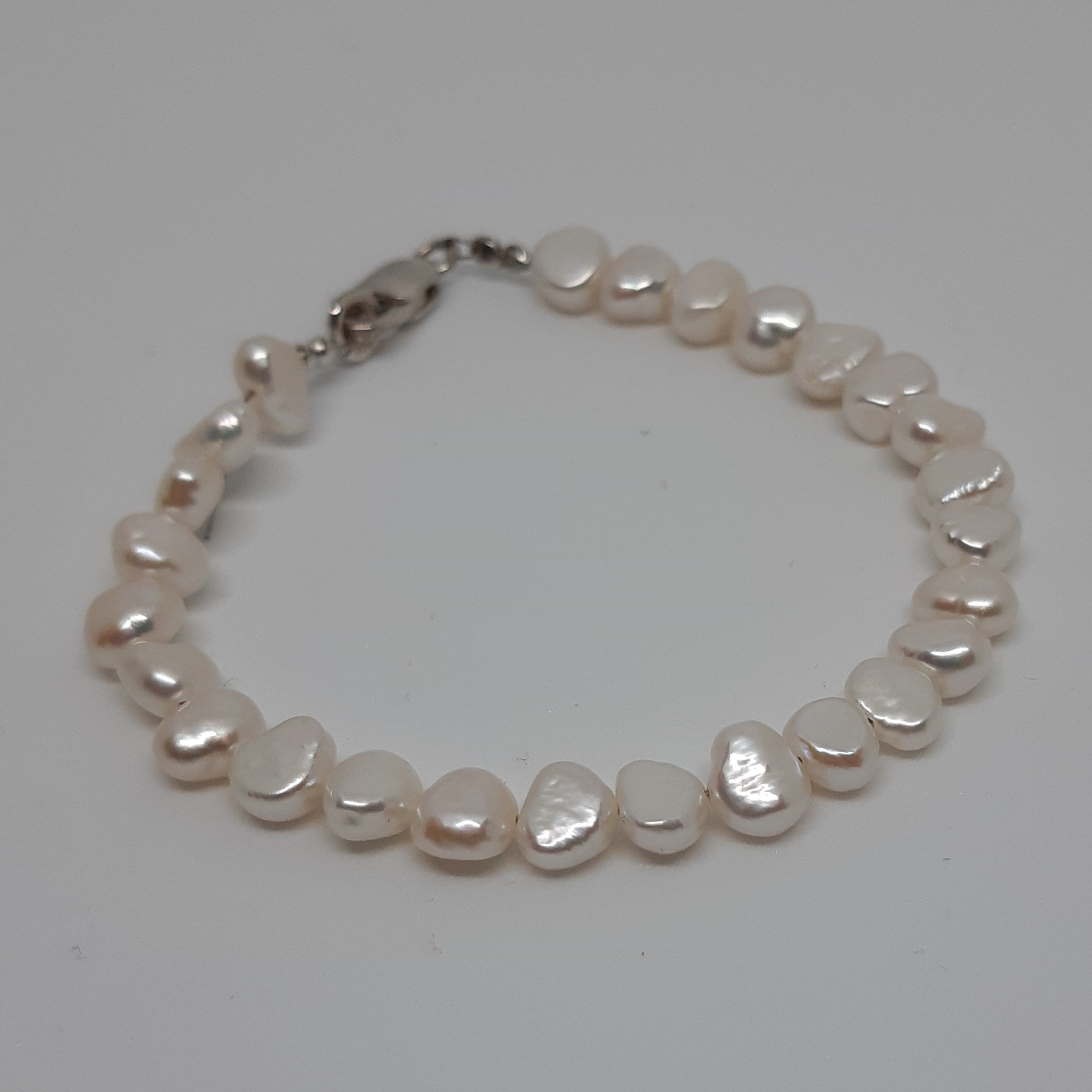 Parure perle de Culture plate, collier, boucles d'oreilles et bracelet en perles authentiques plates