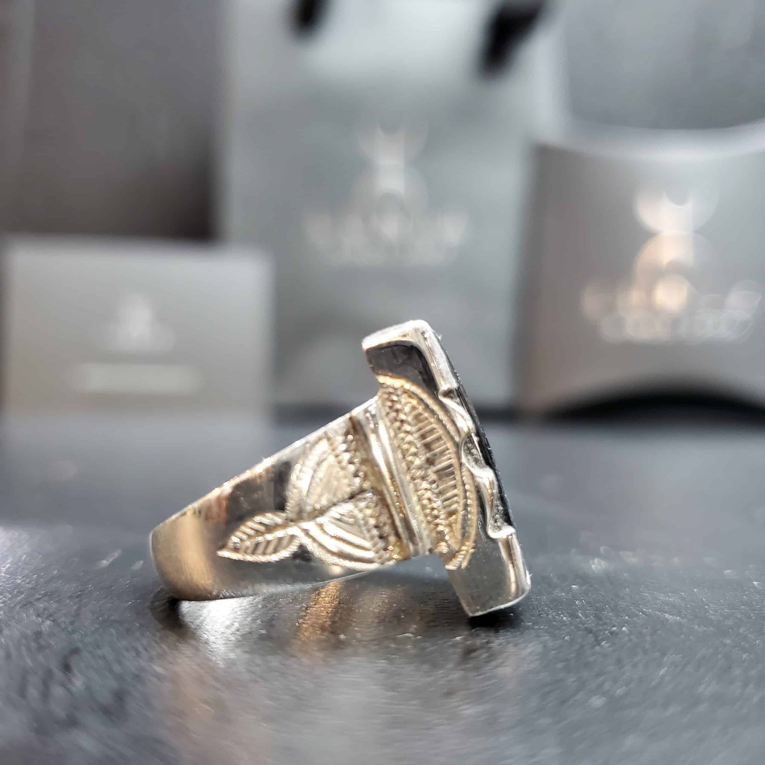 Bague Agadez Onyx Noire (Taille 58)