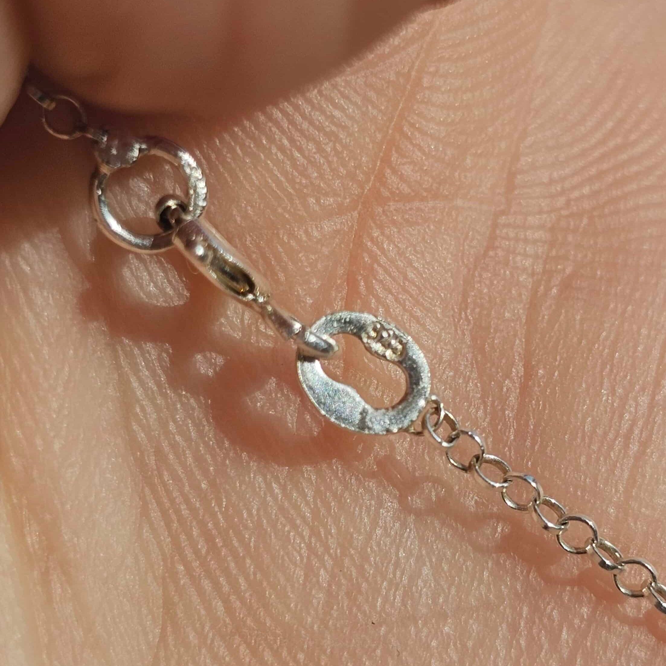 Collier en argent 925 avec pendentif Améthyste chevron (45 cm)