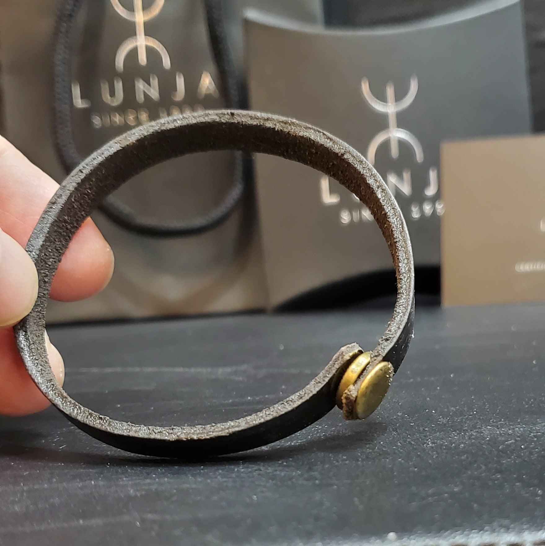 Bracelet Homme en cuir marron