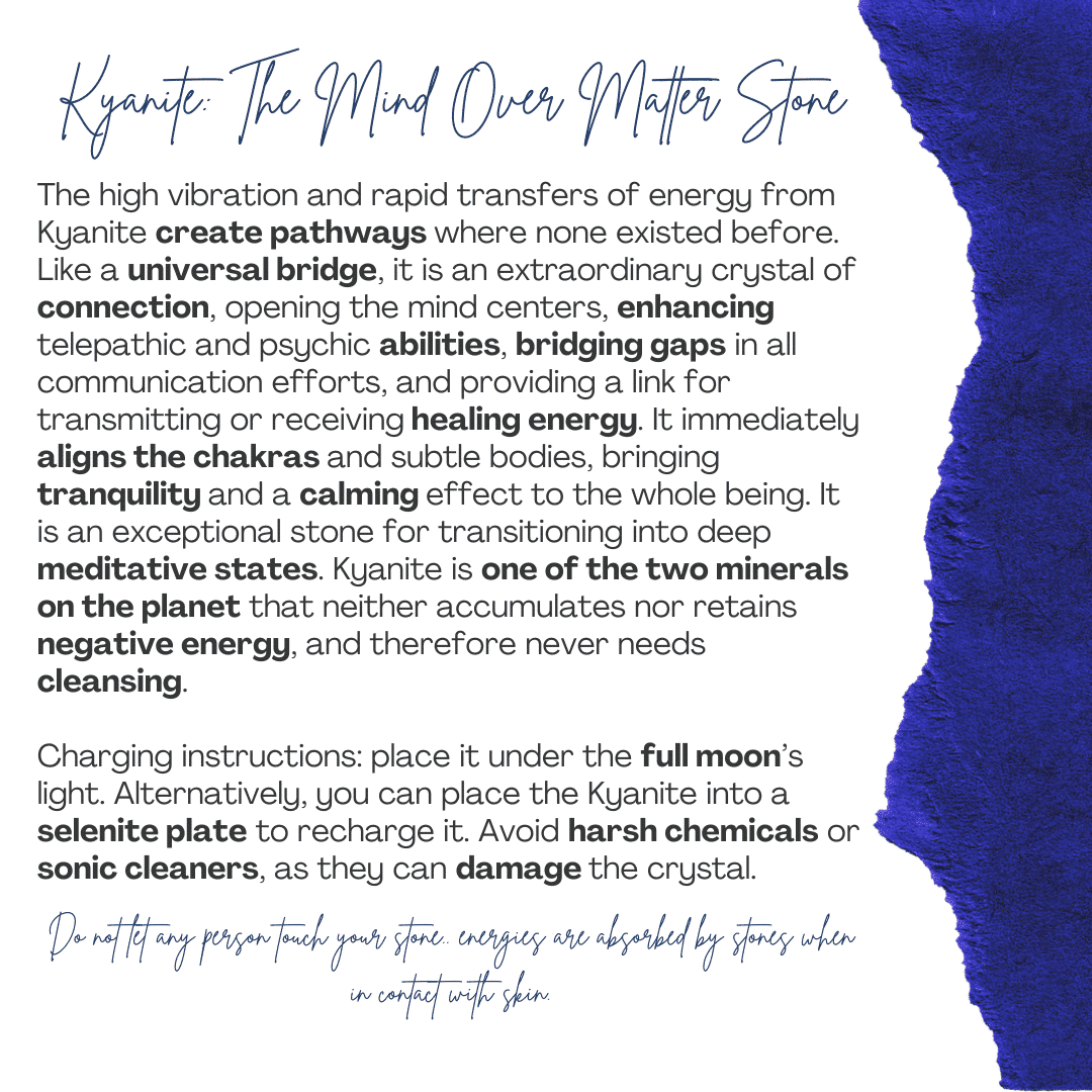 Collier en acier inoxydable argent avec pendentif en Kyanite naturelle 4 cm (65 cm)