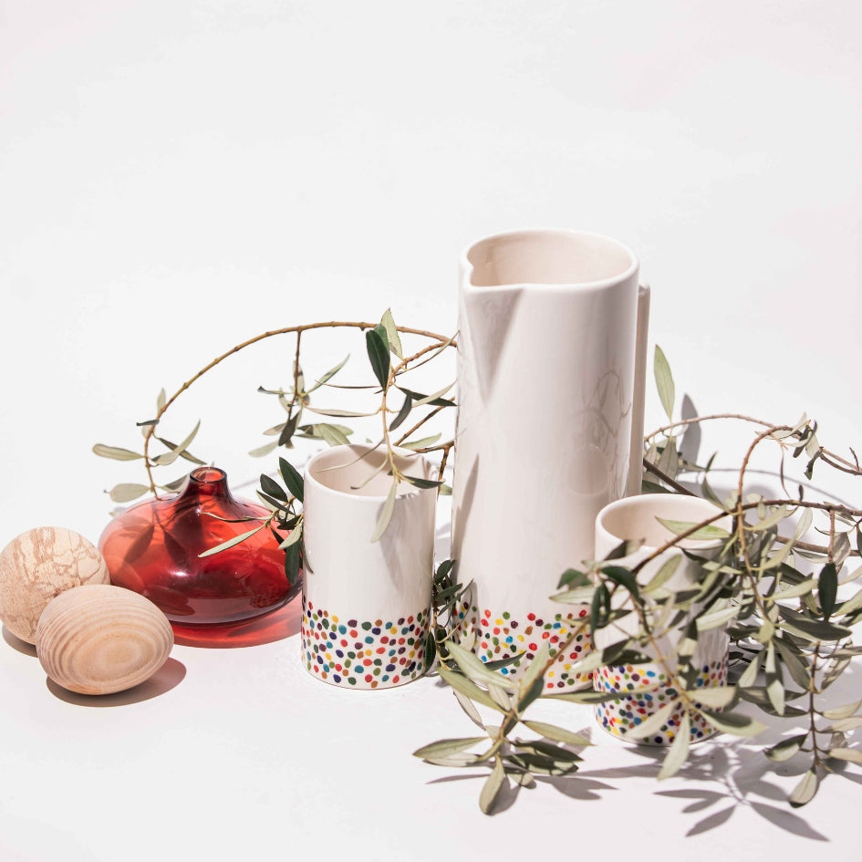 Service à eau en céramique 3 pièces artisanales