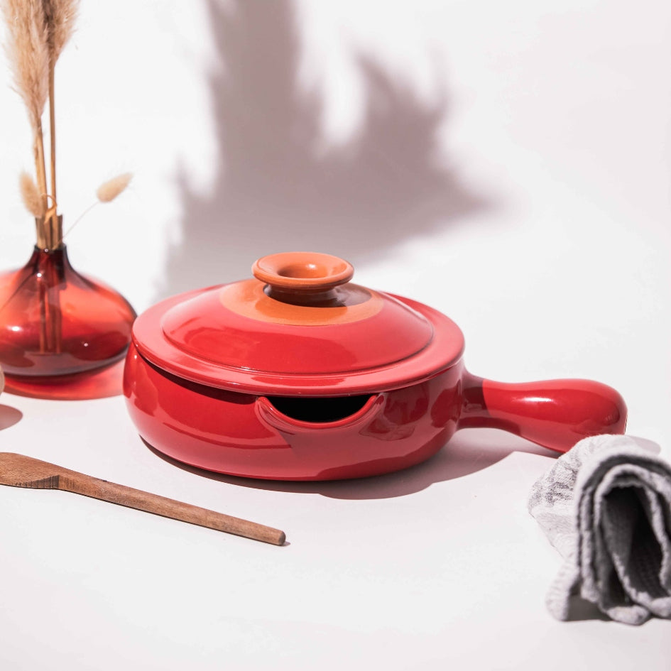 Poêle en céramique 3 couleurs - Art de la table fait main