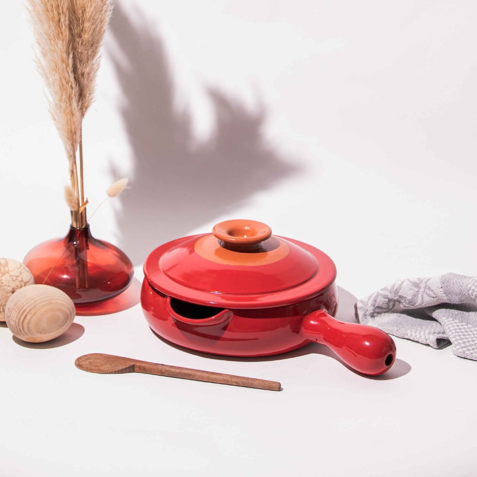 Poêle en céramique 3 couleurs - Art de la table fait main