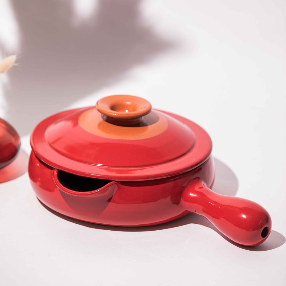 Poêle en céramique 3 couleurs - Art de la table fait main