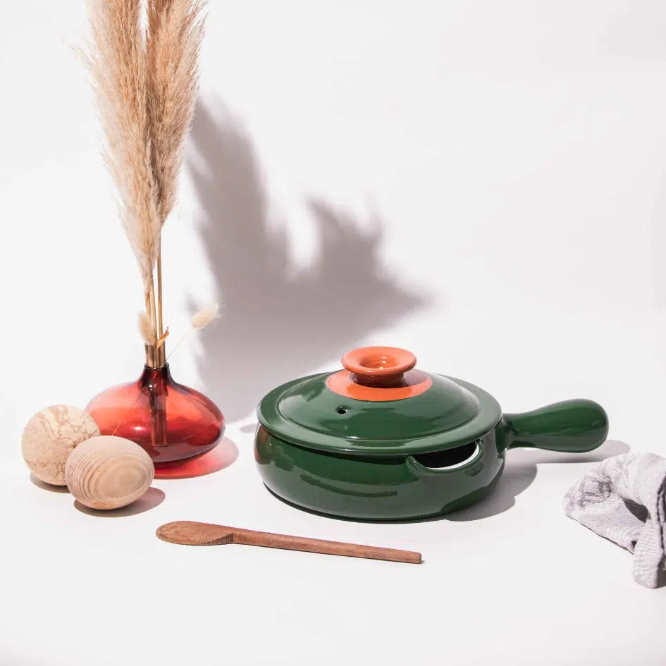 Poêle en céramique 3 couleurs - Art de la table fait main