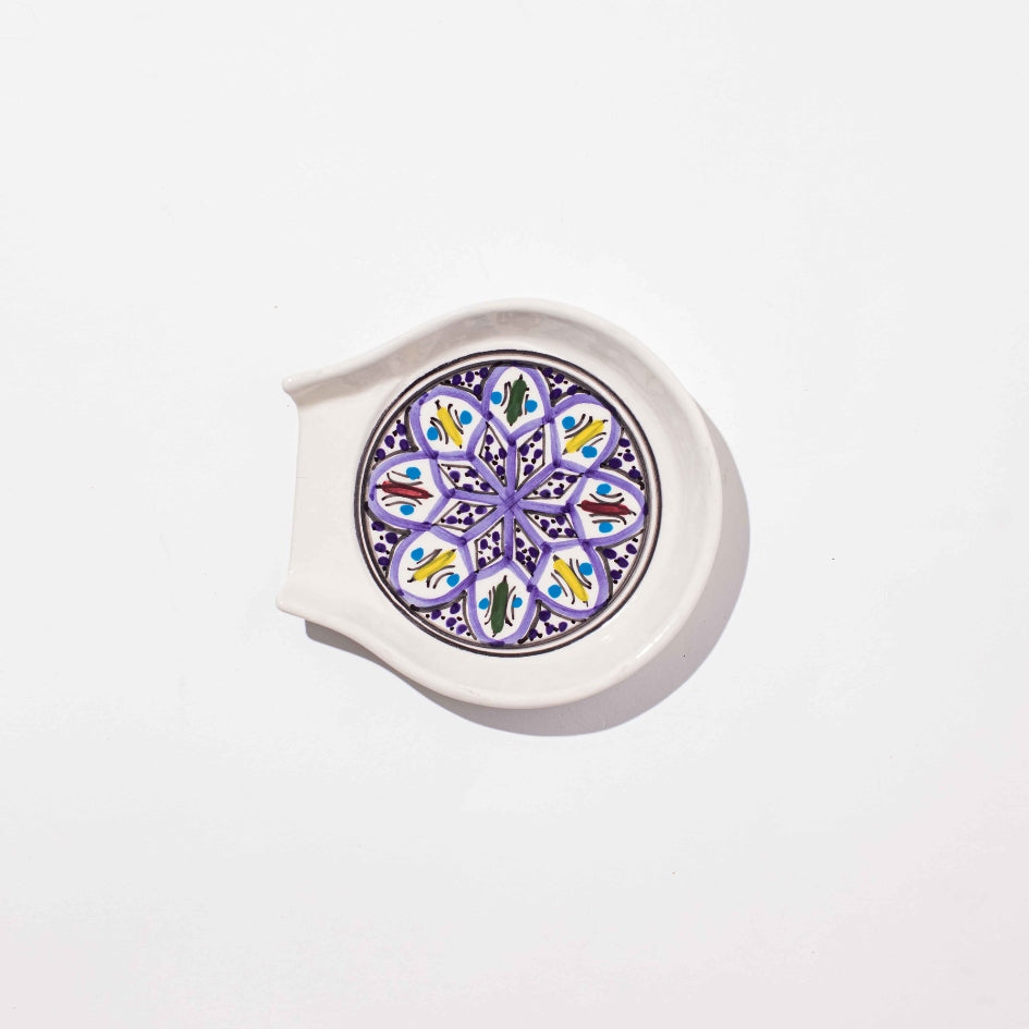 Repose cuillère en céramique décoré à la main