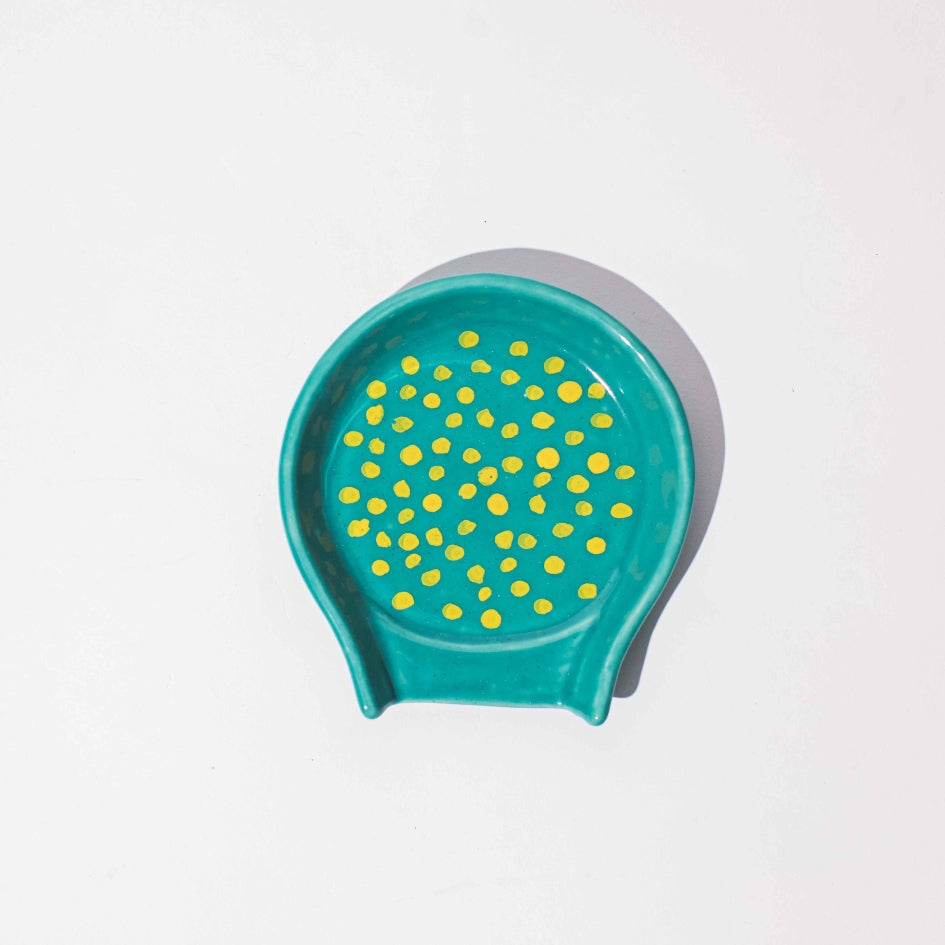 Repose cuillère en céramique décoré à la main