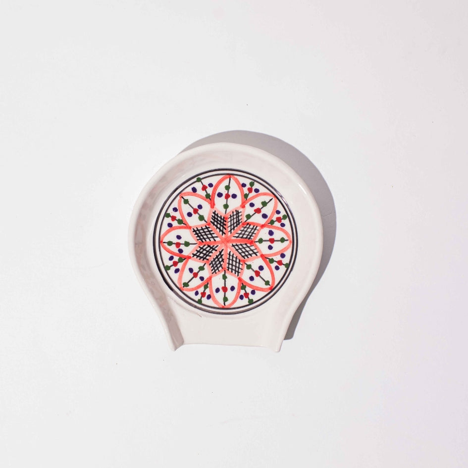 Repose cuillère en céramique décoré à la main