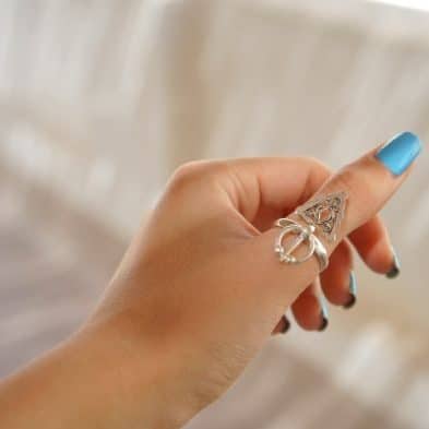 Bague Berbère "Fibule" Ajustable En Argent