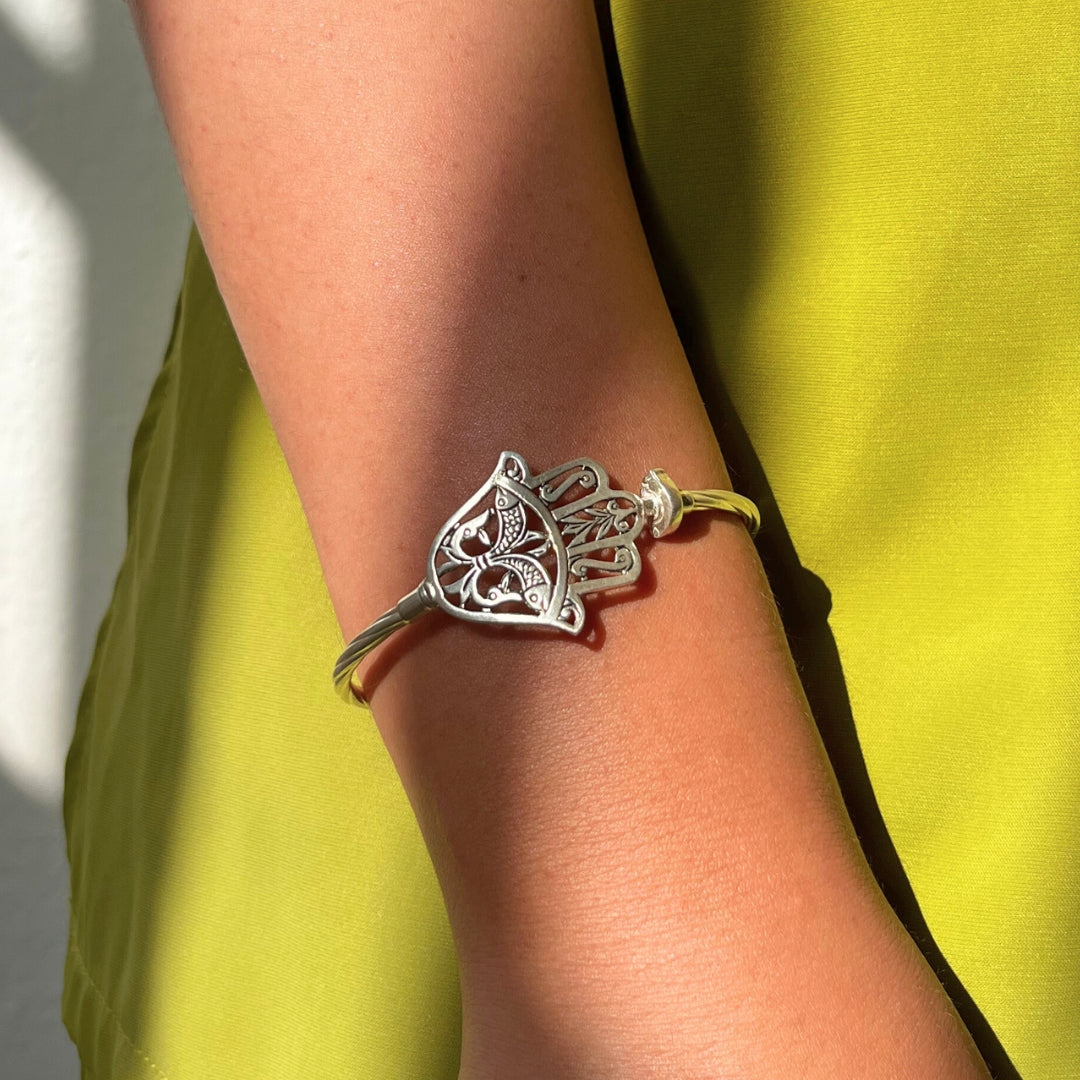 Bracelet berbère khomsa En argent fine