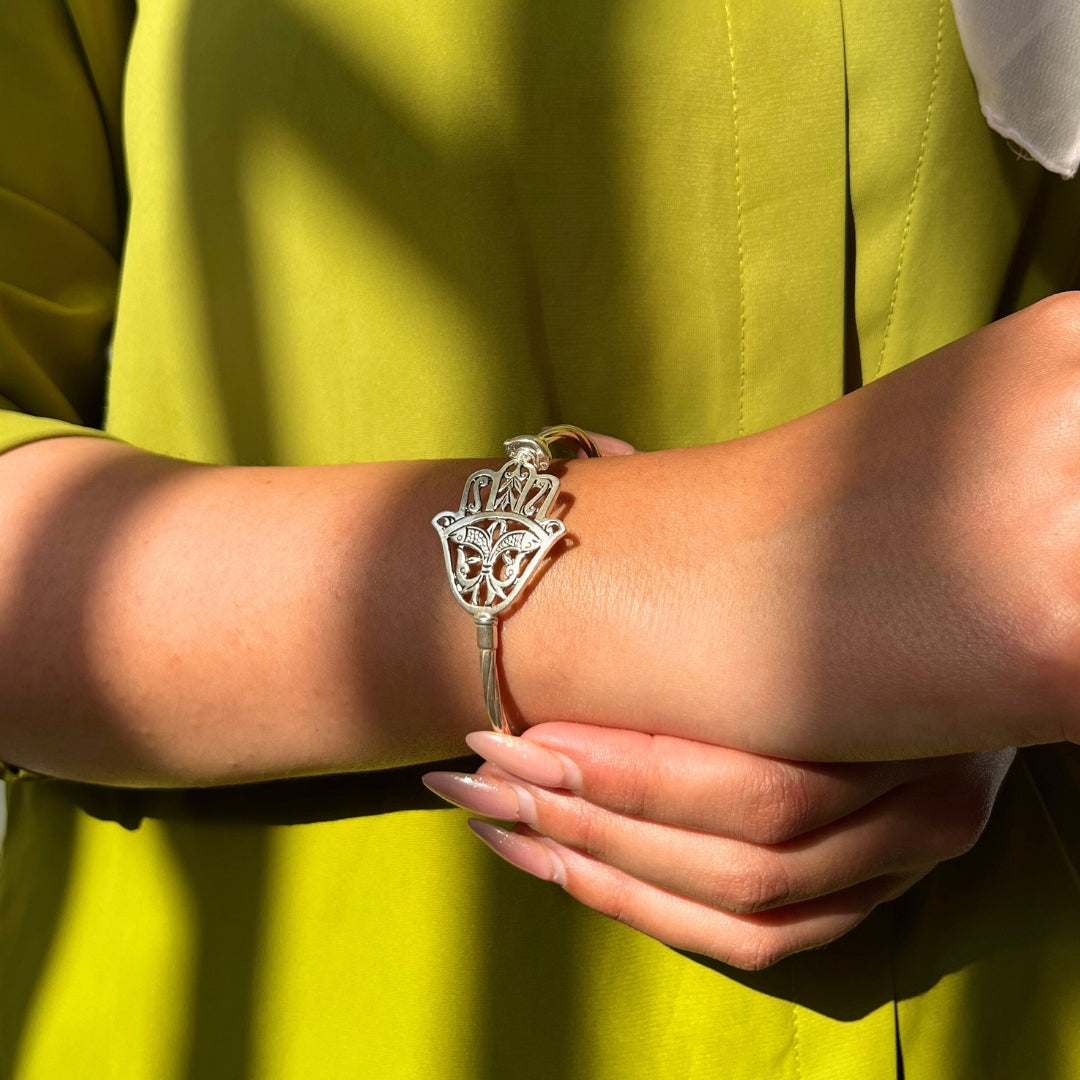 Bracelet berbère khomsa En argent fine