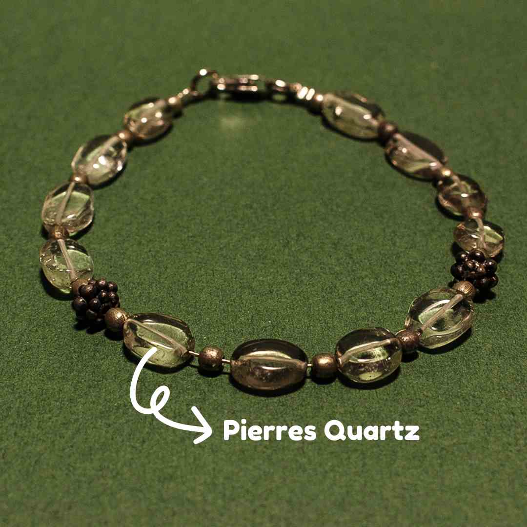 Bracelet Quartz en Pierre Fumé