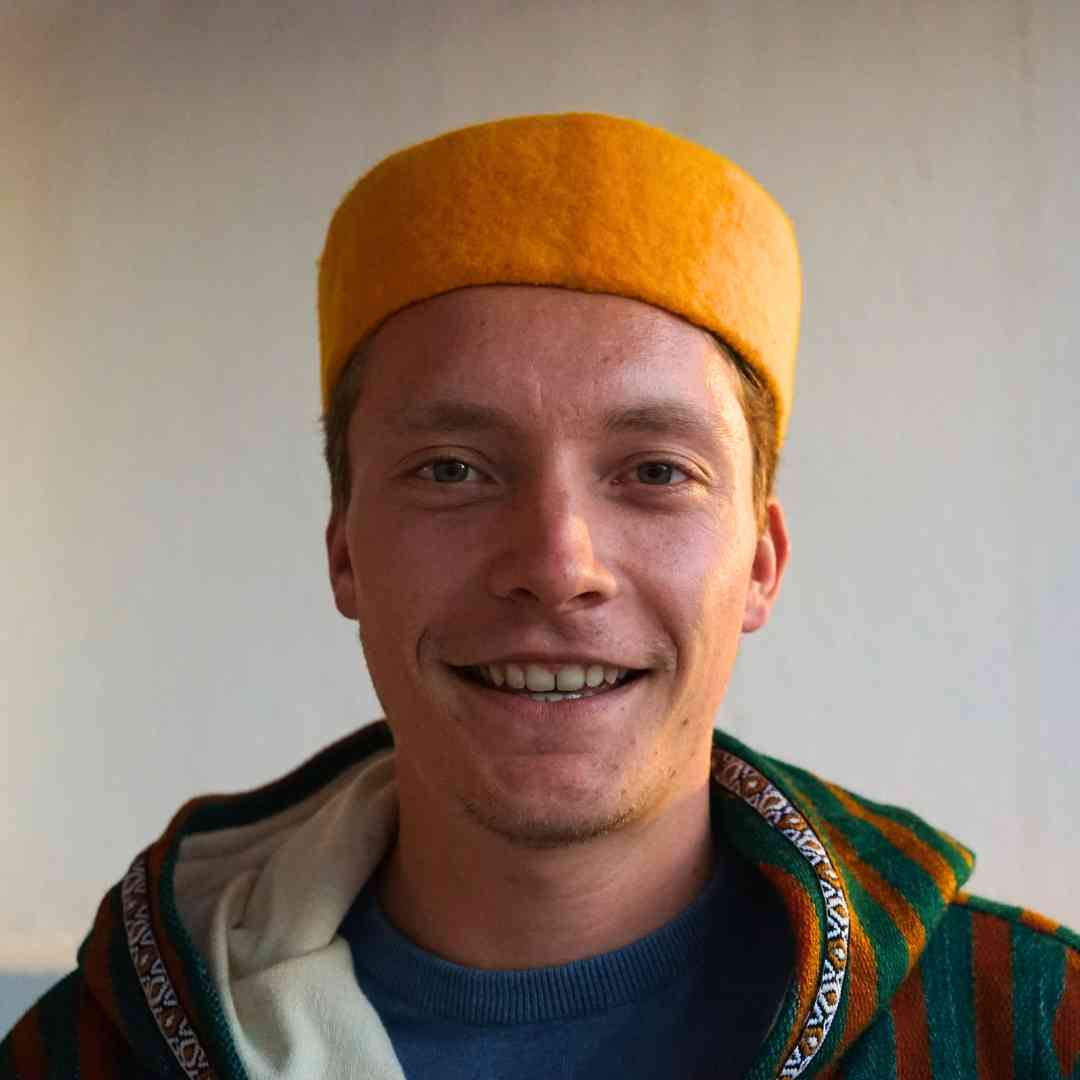 Chéchia Tunisienne Orange En Laine