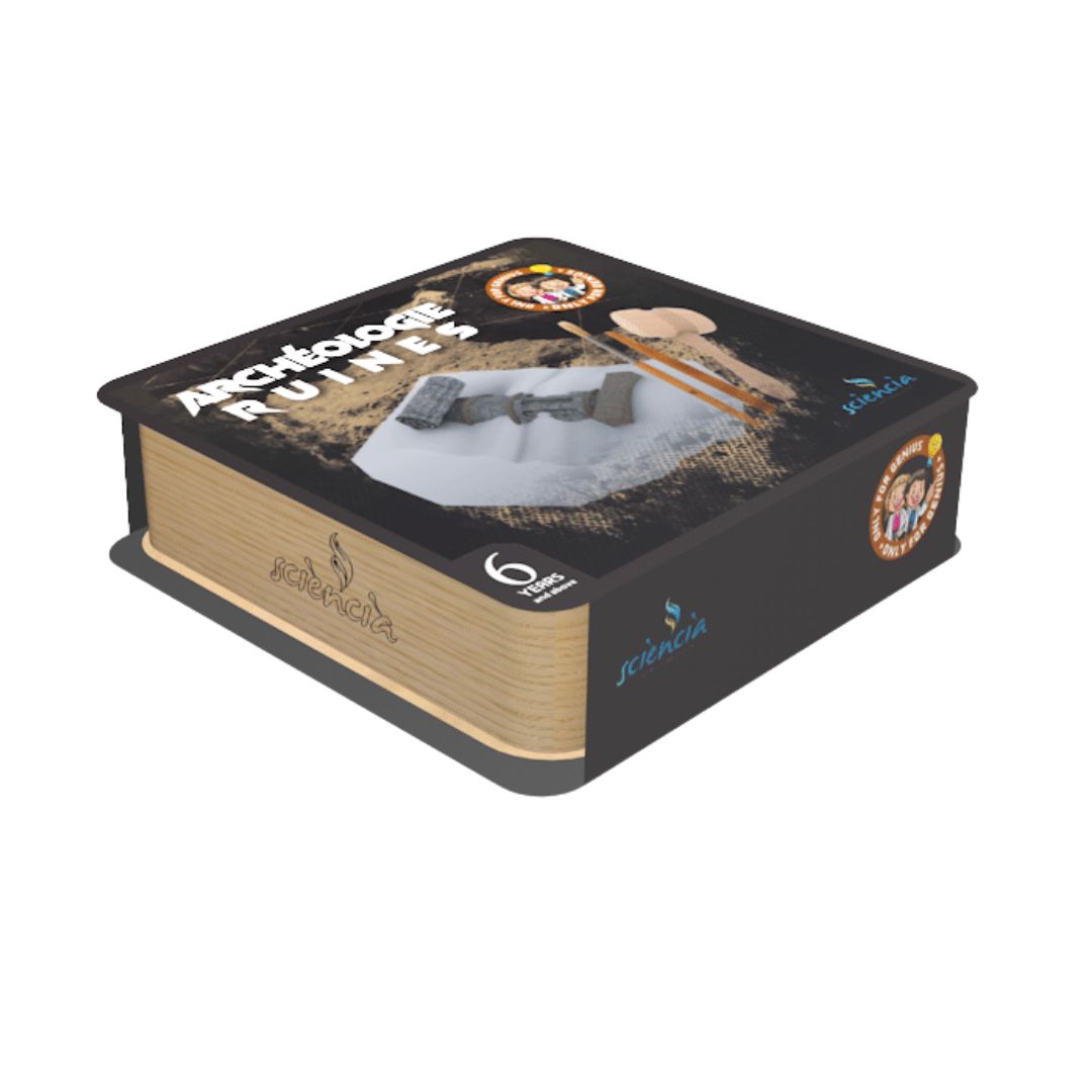 Kit archéologie ruines : jeu éducatif avec fouille et découverte d’une colonne romaine (+6 ans)