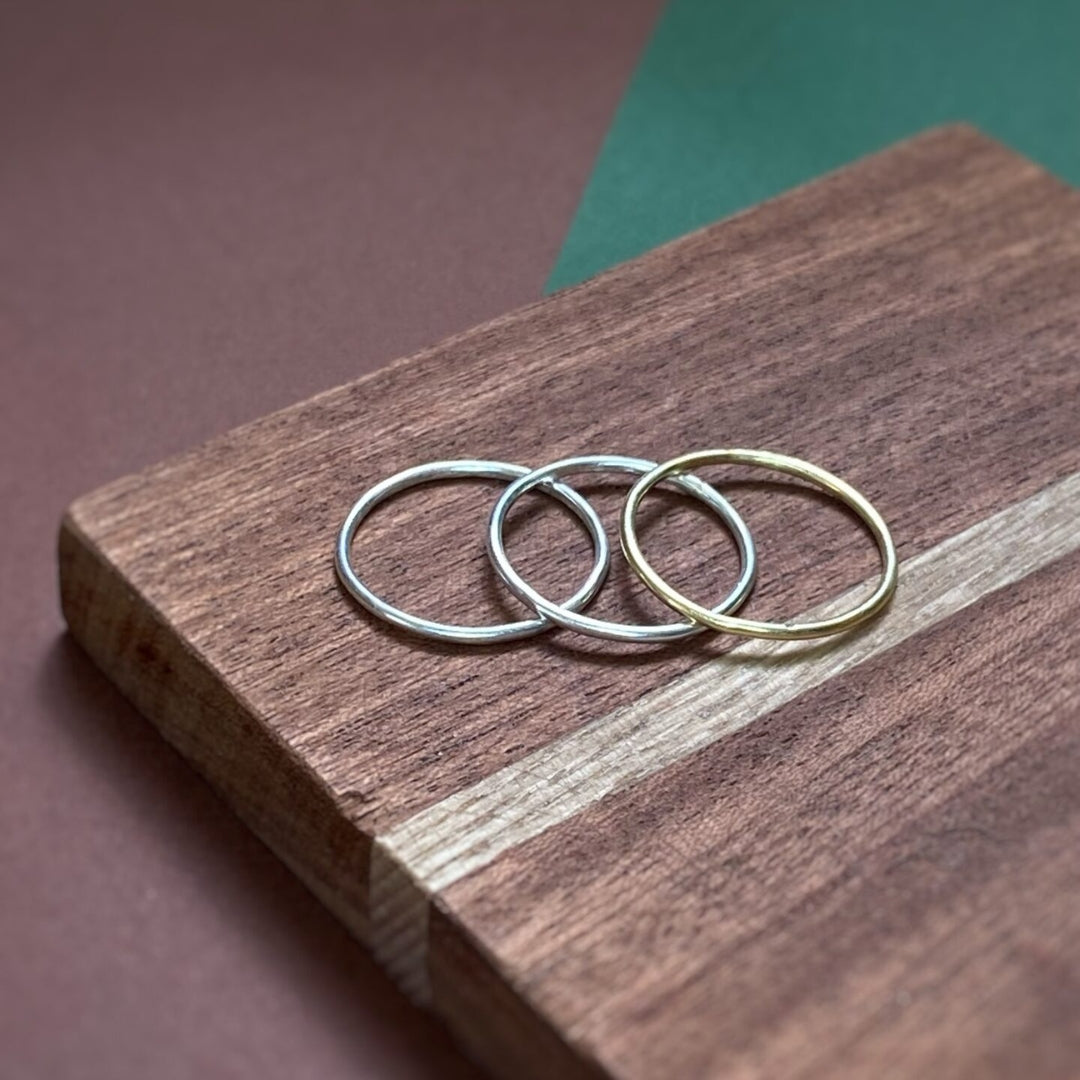 Lot de 3 anneaux fins en argent 925
