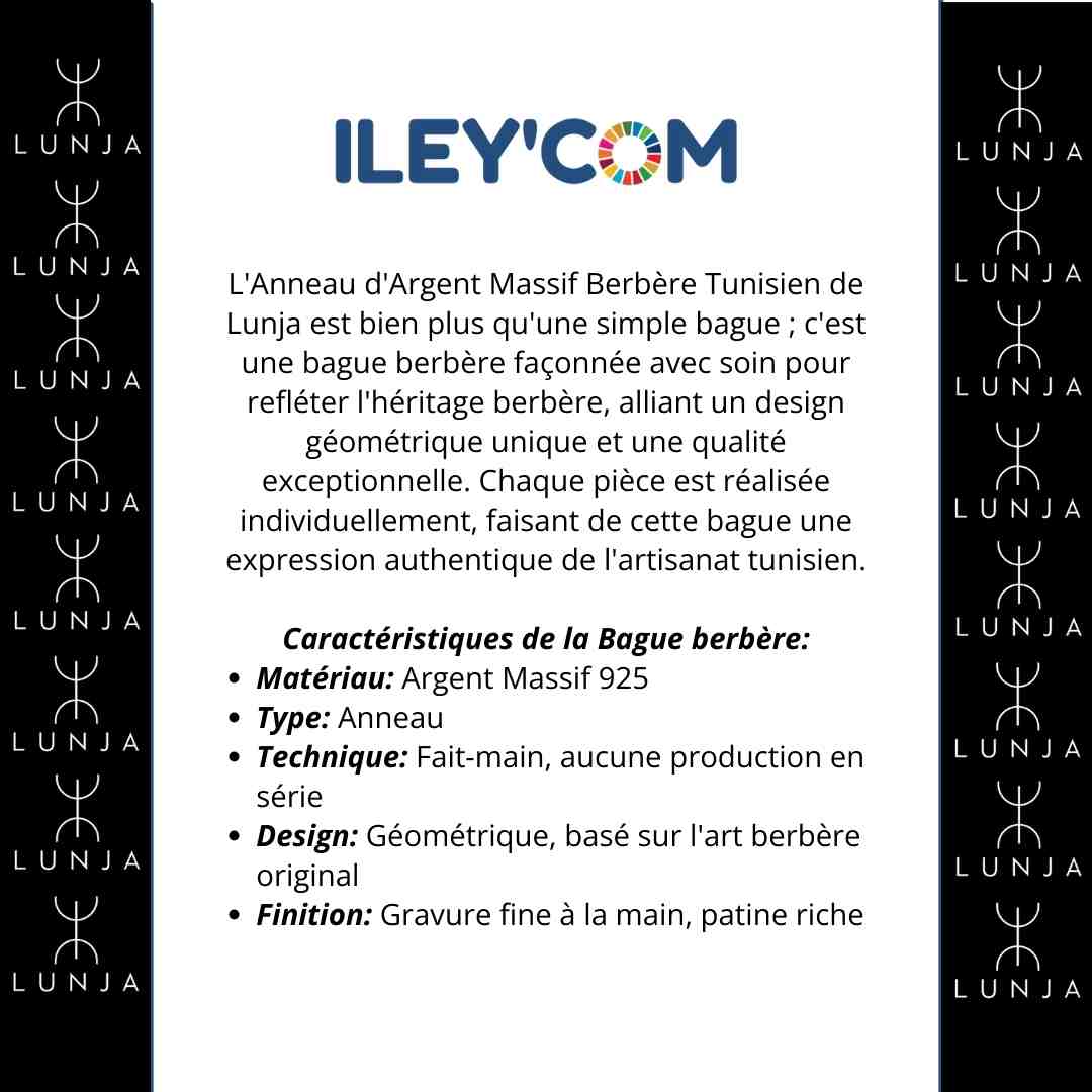 Bague Berbère Fibule En Argent