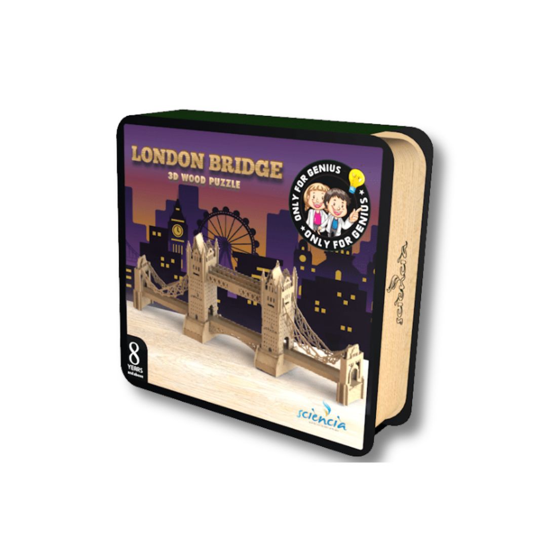 Puzzle 3D London Bridge en bois, maquette éducative et immersive sans colle 96 pièces (+8 ans)