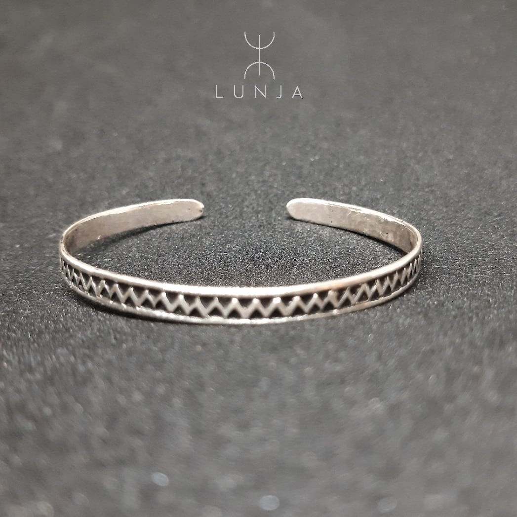 Bracelet Touareg en argent pour femme ajustable