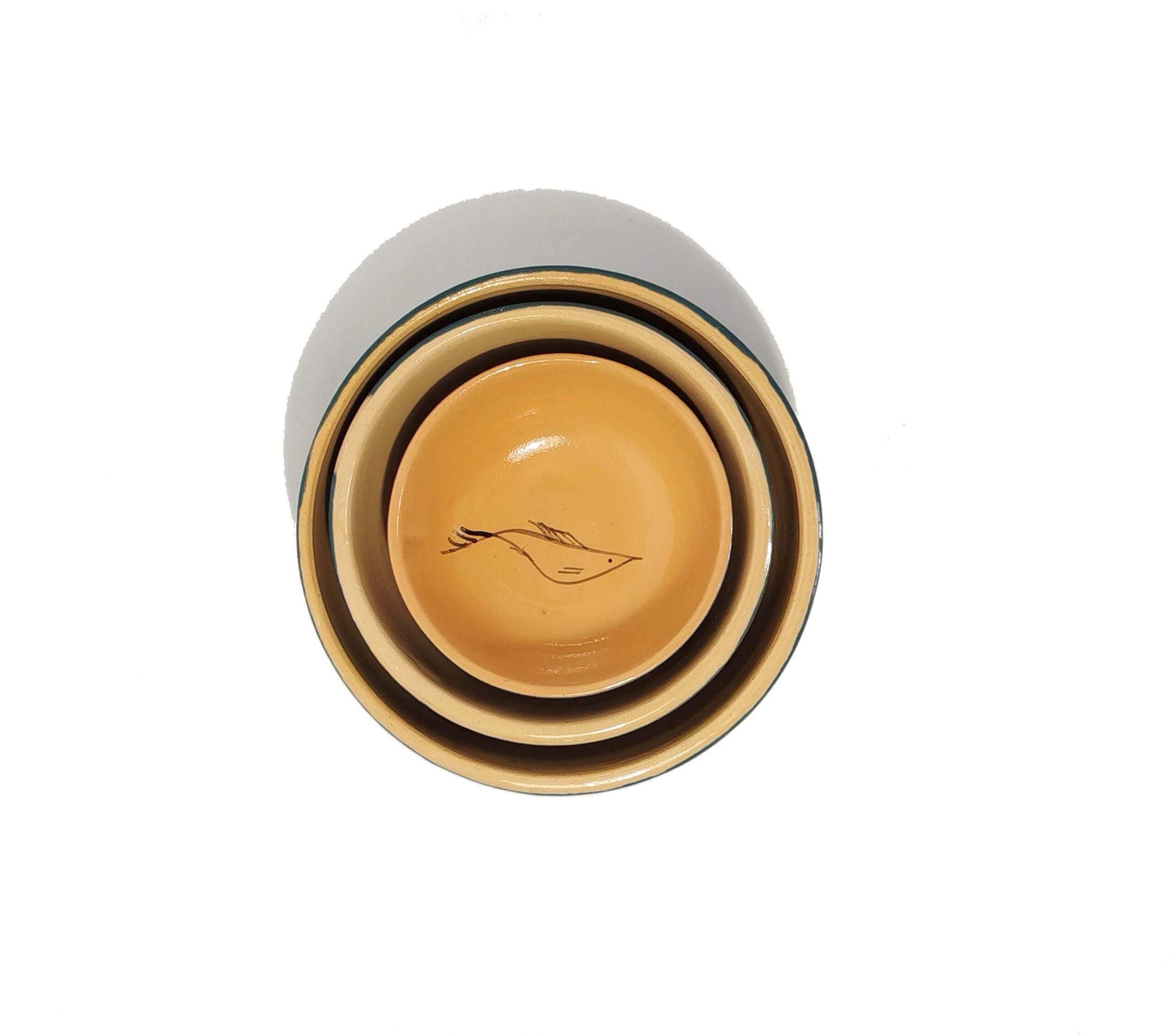 Ensemble de 3 bols en céramique Poissons