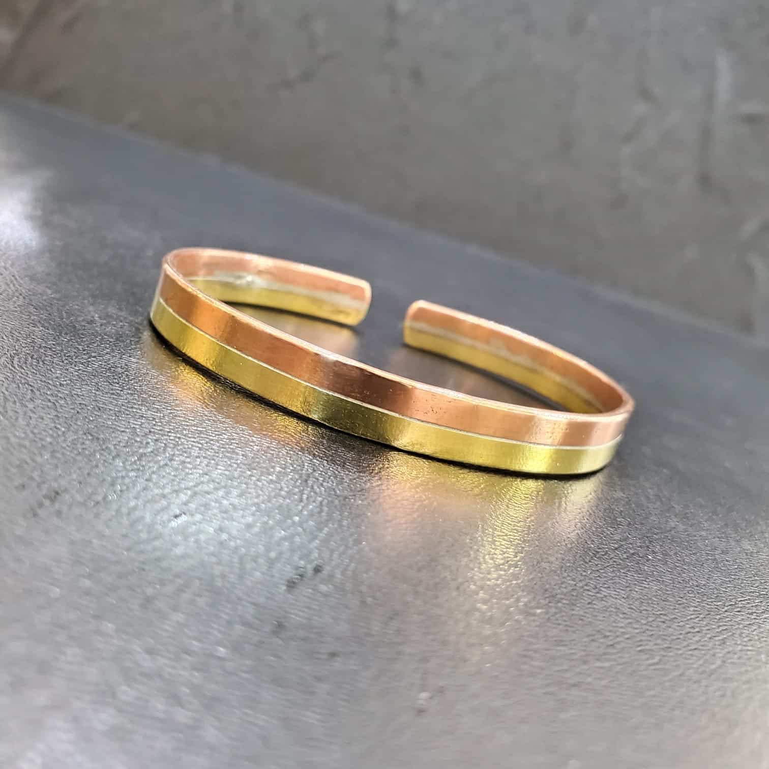 Bracelet en pur cuivre ajustable pour femme et homme