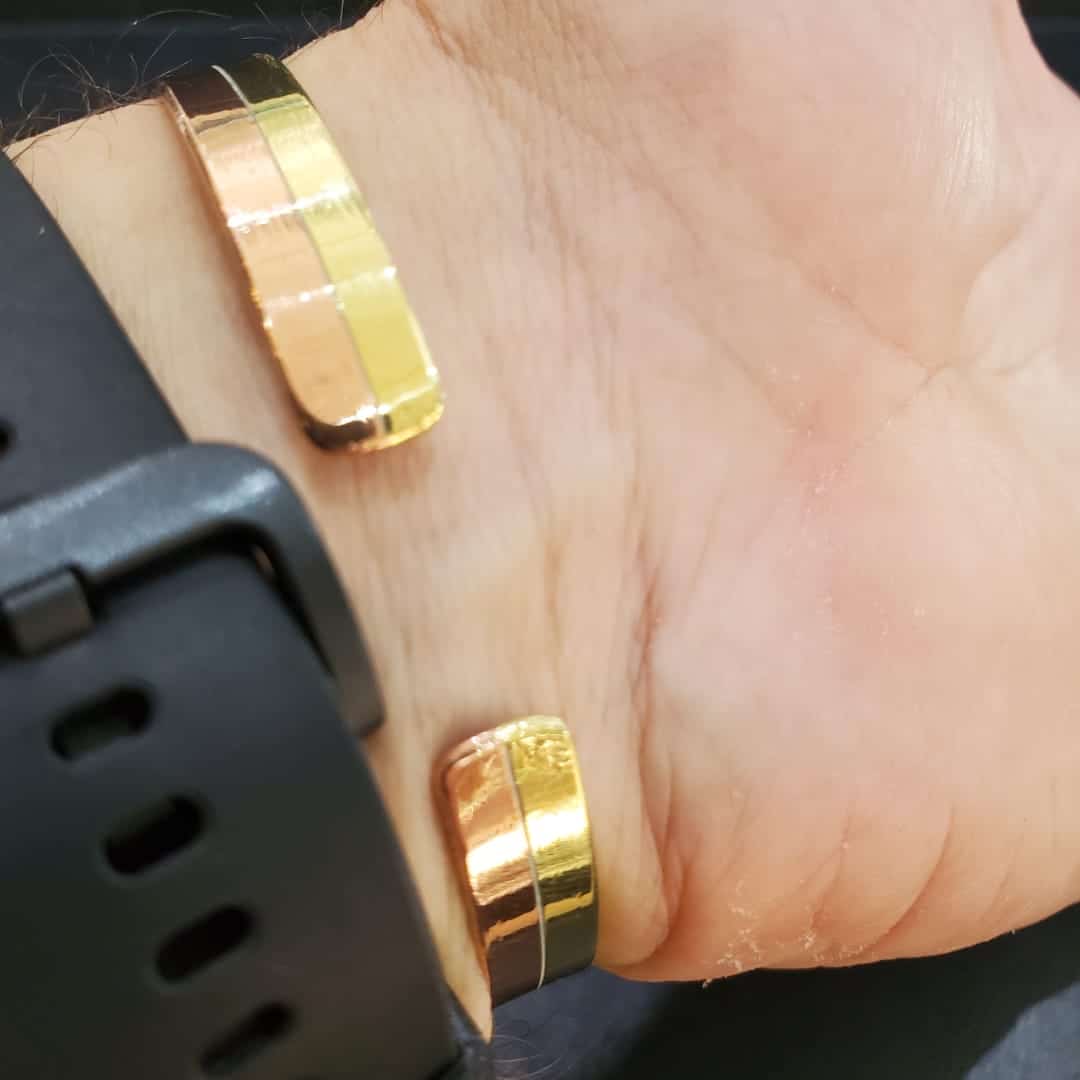 Bracelet en pur cuivre ajustable pour femme et homme
