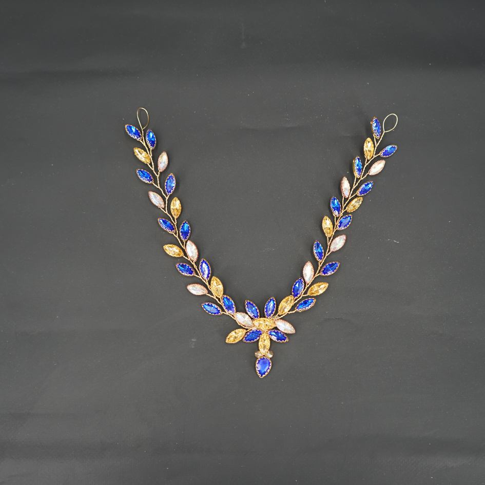 Broche de mariage bleu