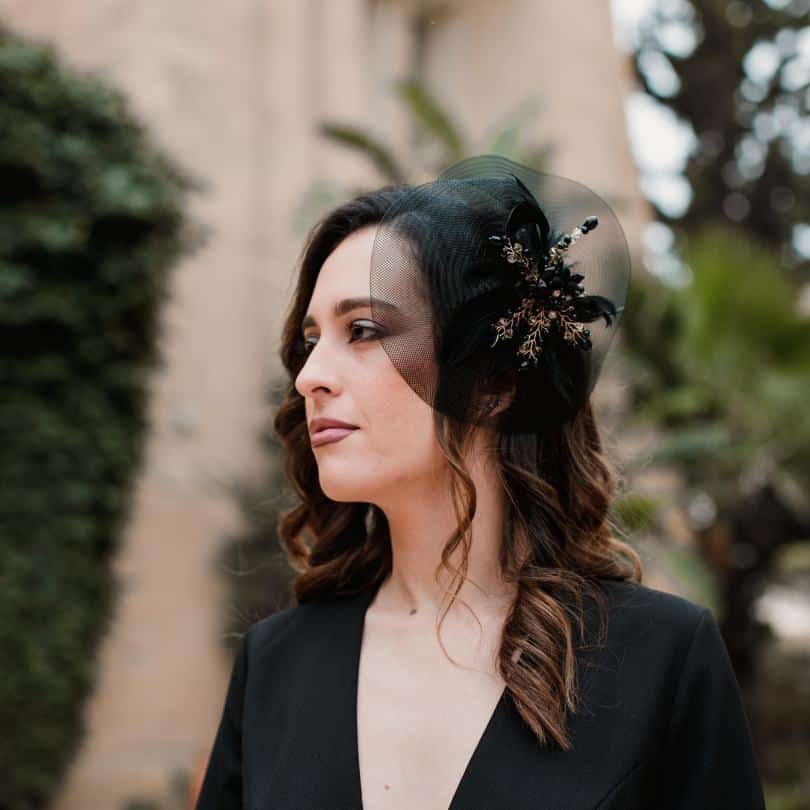 Broche anglaise noire