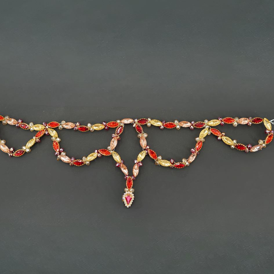 Broche de mariage rouge