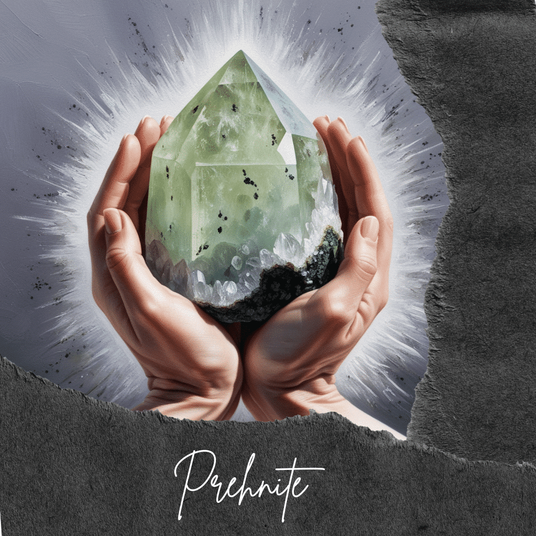 Bracelet élastique en Préhnite – Pierres naturelles 6 mm – Ajustable (17 à 19 cm)