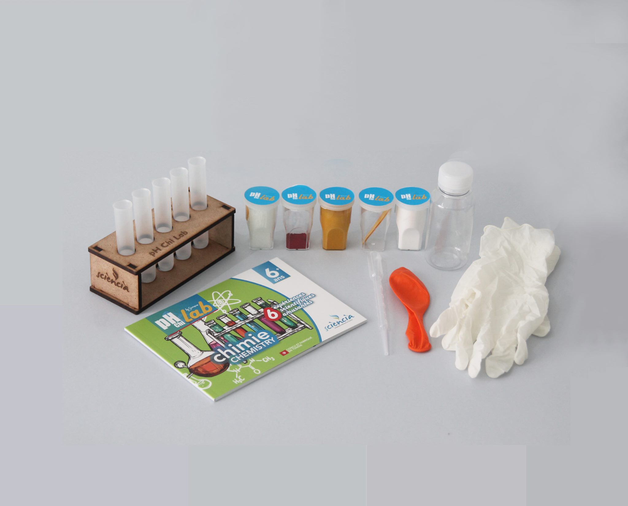 Kit de laboratoire de chimie pour enfants, expériences éducatives sur les réactions acide-base et éruptions volcaniques (+ 6 ans)