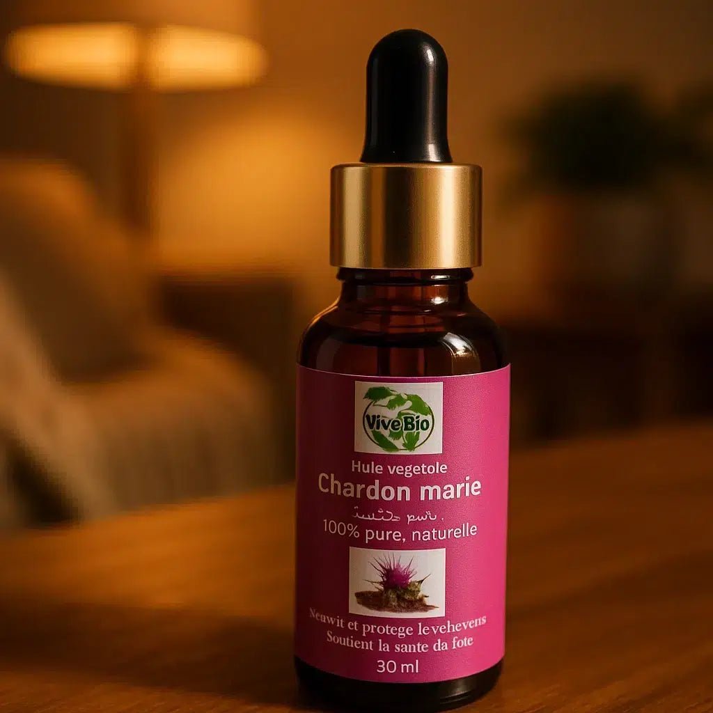 Huile chardon marie pure pour cheveux et foie en pleine santé