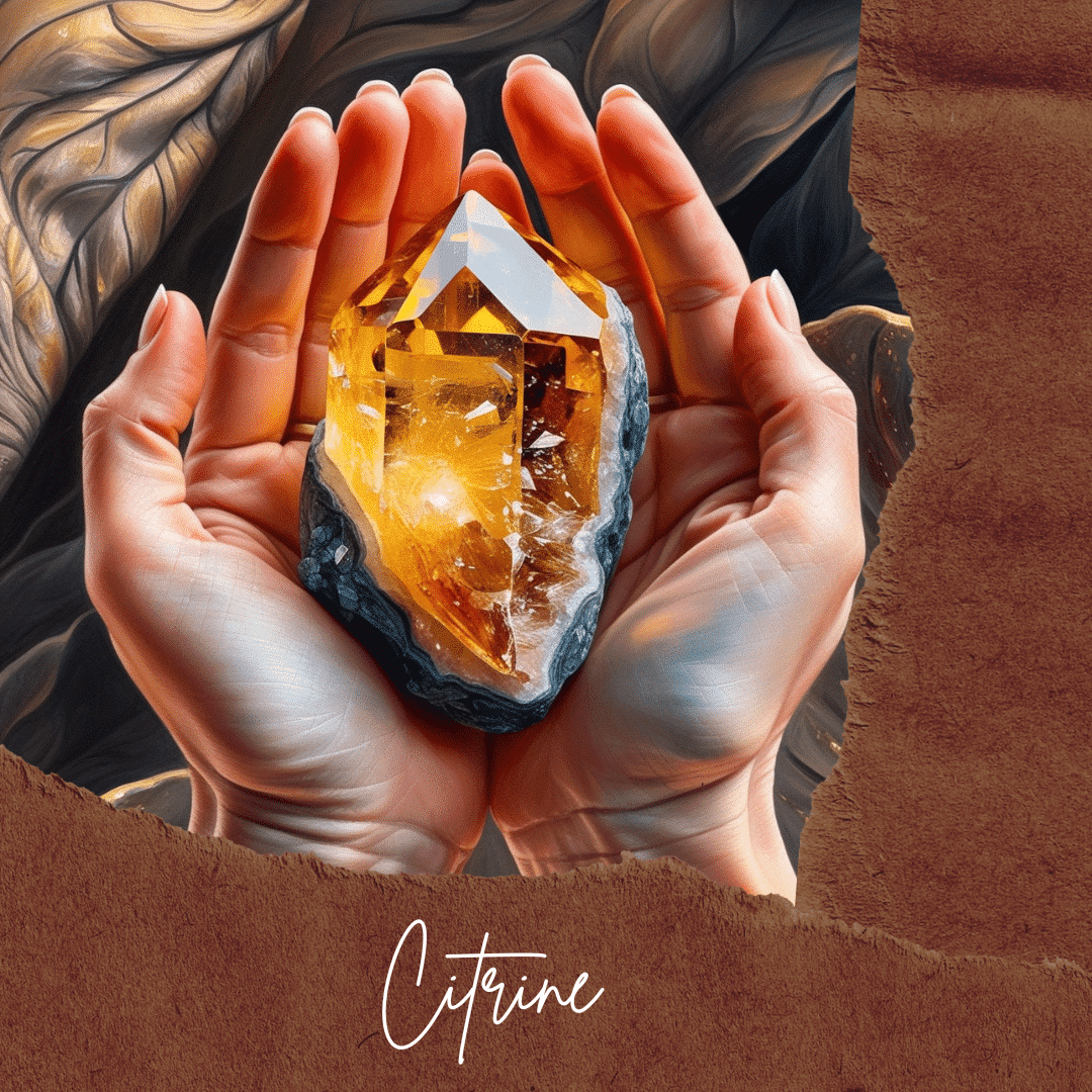 Collier citrine en argent 925 or 18 karats (45 cm)