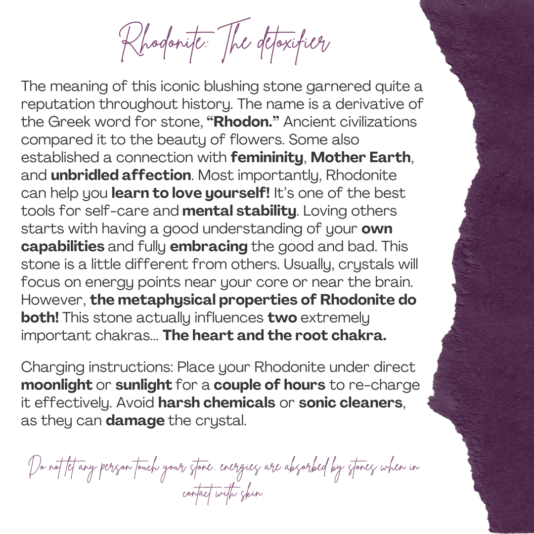 Collier en rhodonite avec pendentif cœur enrobé d’acier inoxydable