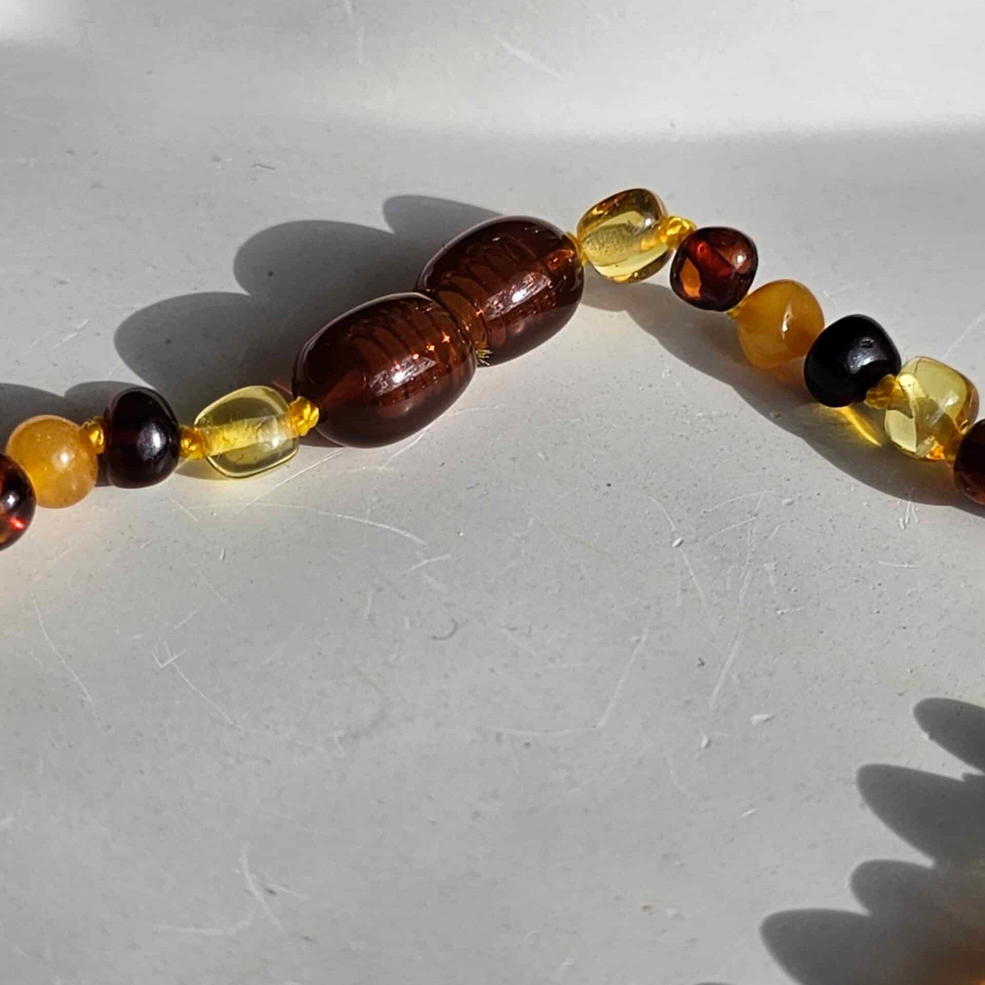 Collier de dentition pour bébé en Ambre Baltique (28cm)