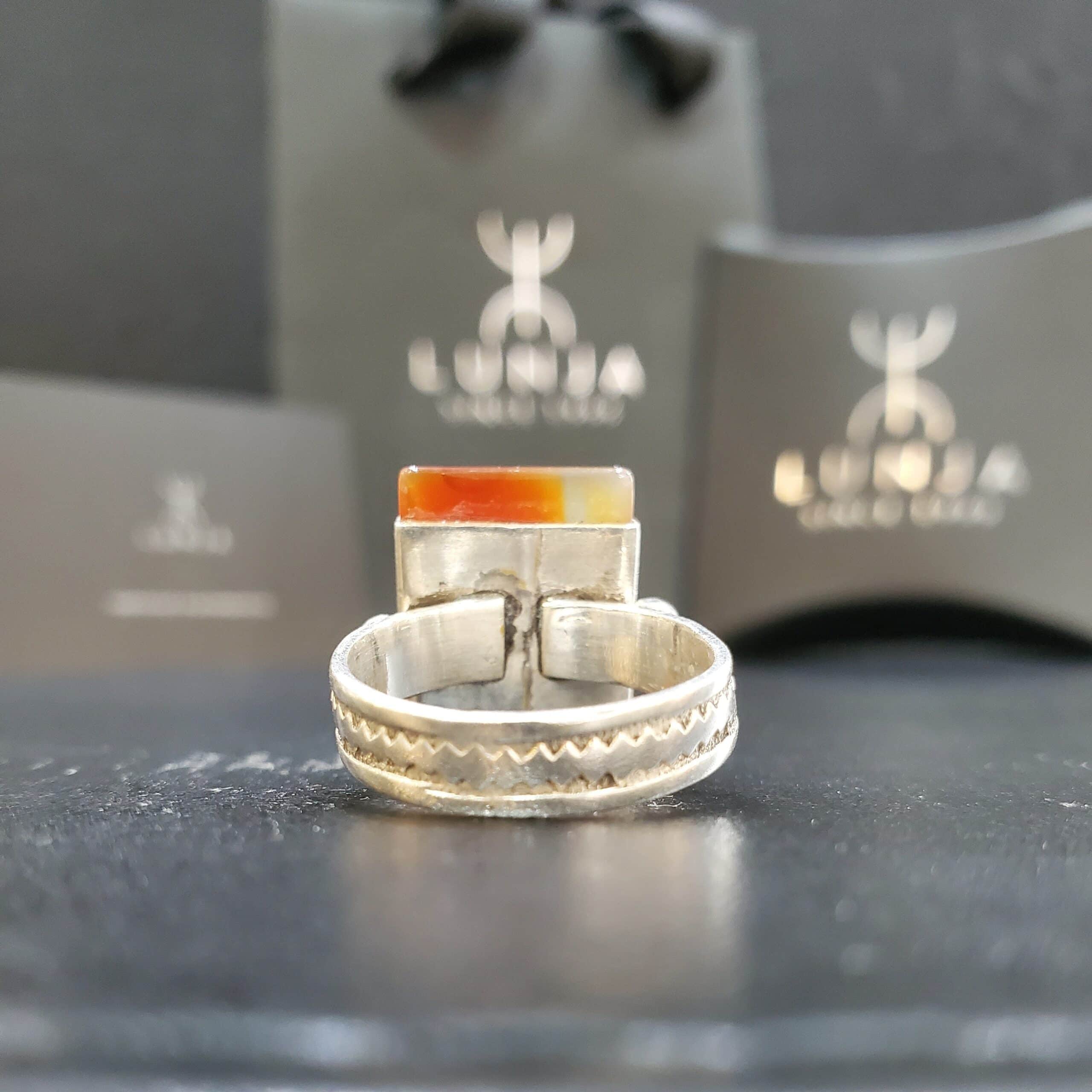 Bague Agadez Cornaline carré