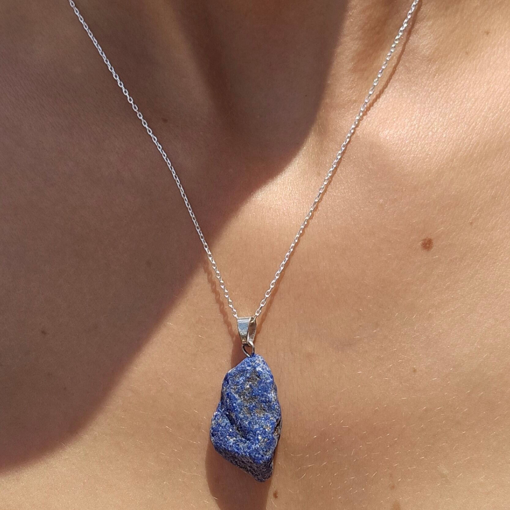 Collier argent 925 avec pendentif Lapis Lazuli - Équilibre et Élégance