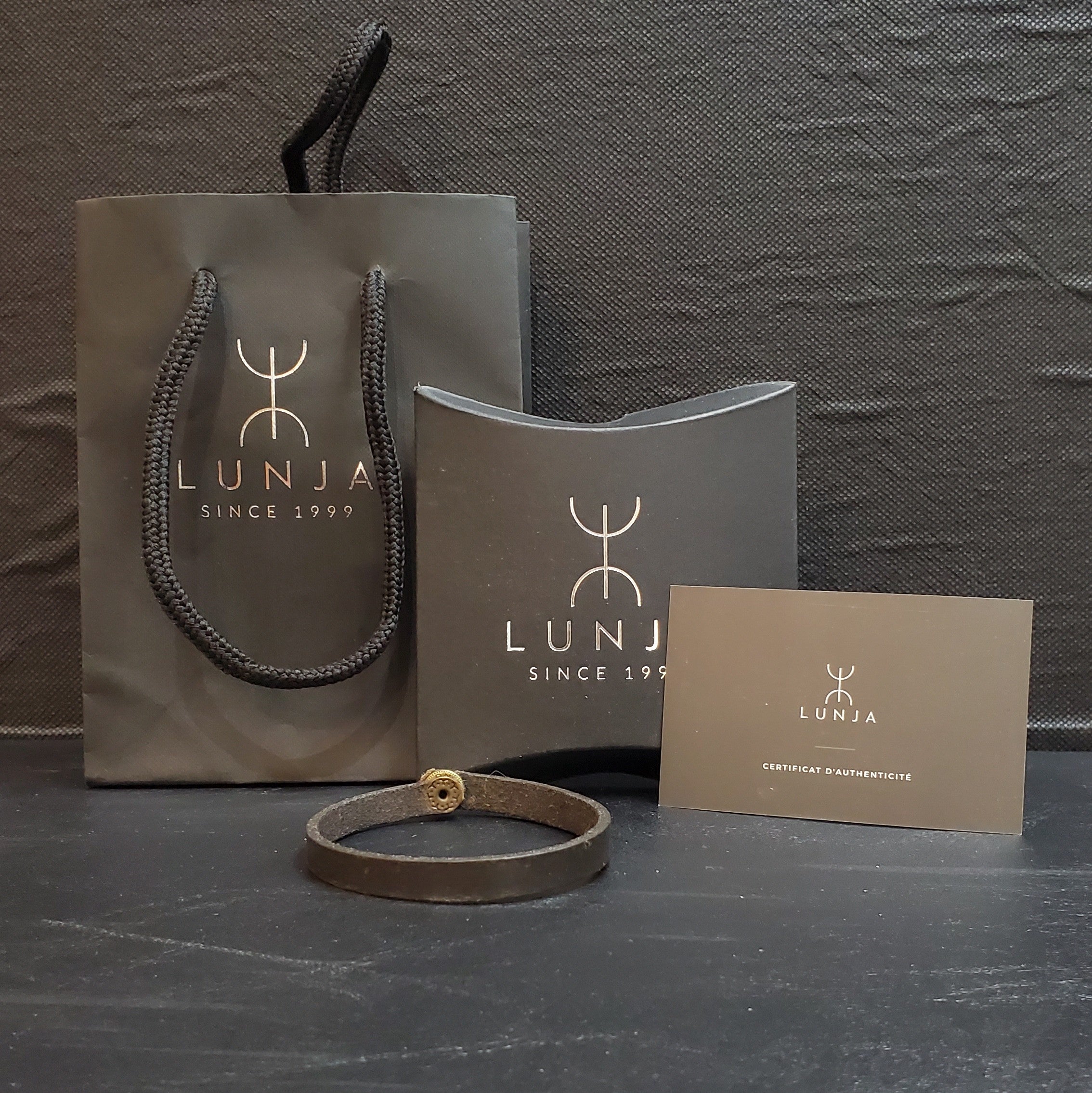 Bracelet Homme en cuir marron