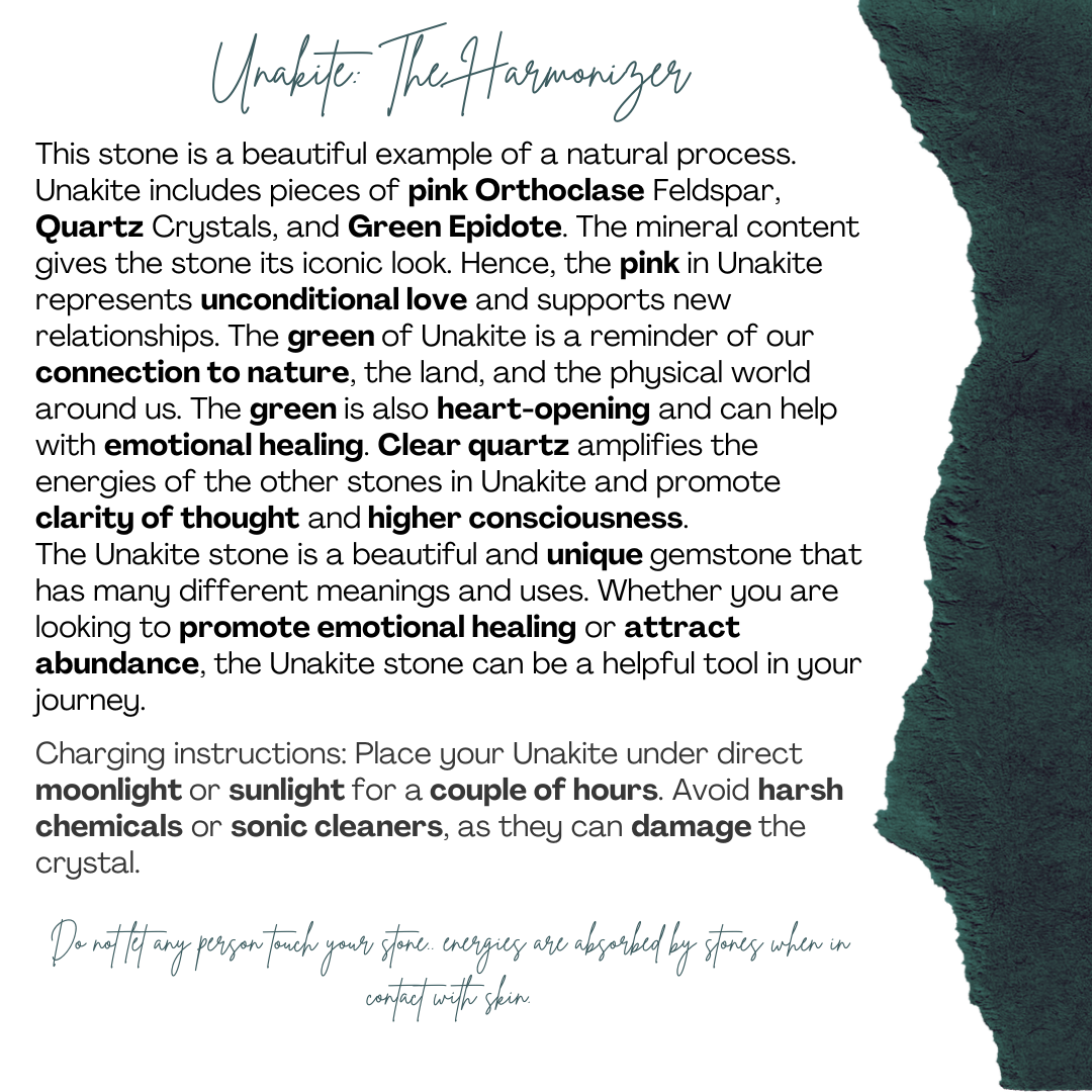 Bracelet ajustable en fil orange et une Unakite brute au milieu