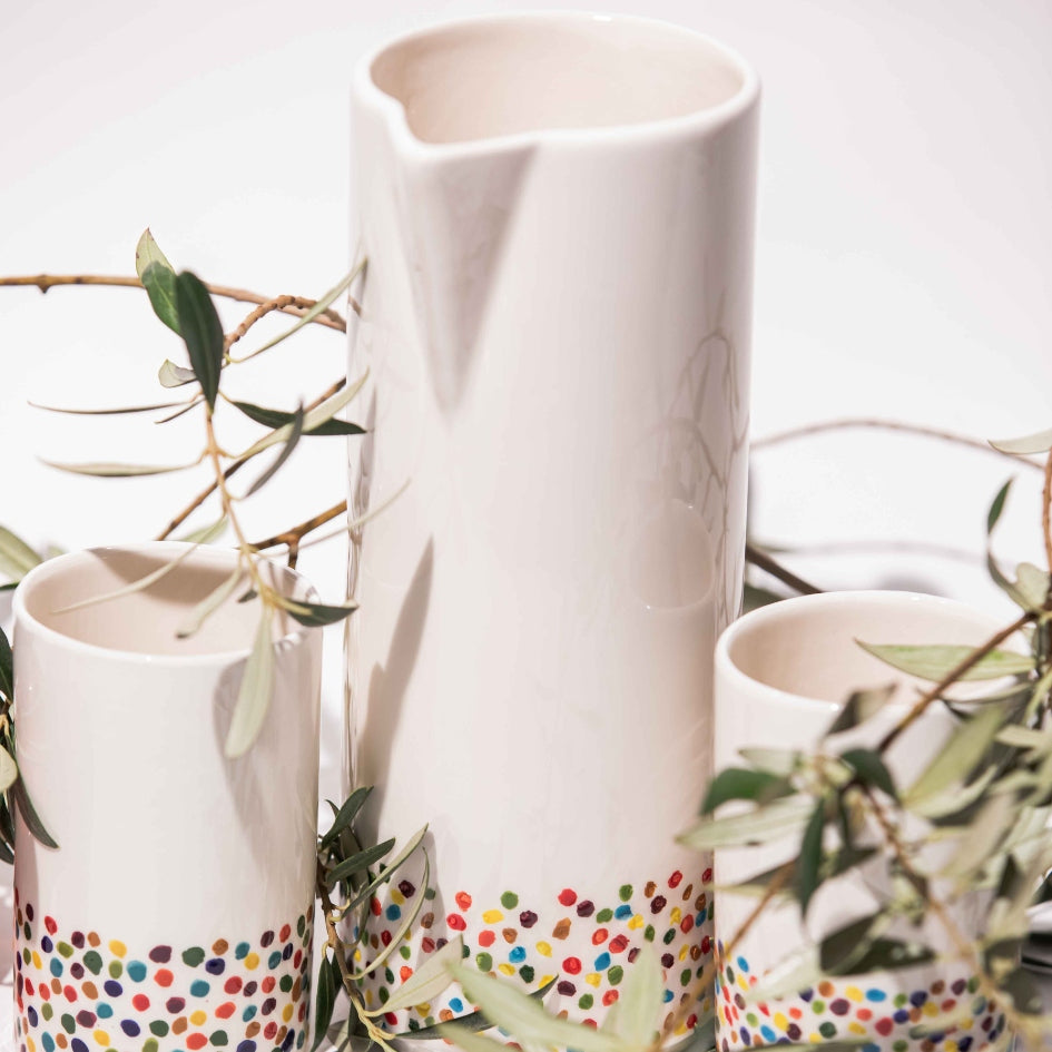 Service à eau en céramique 3 pièces artisanales