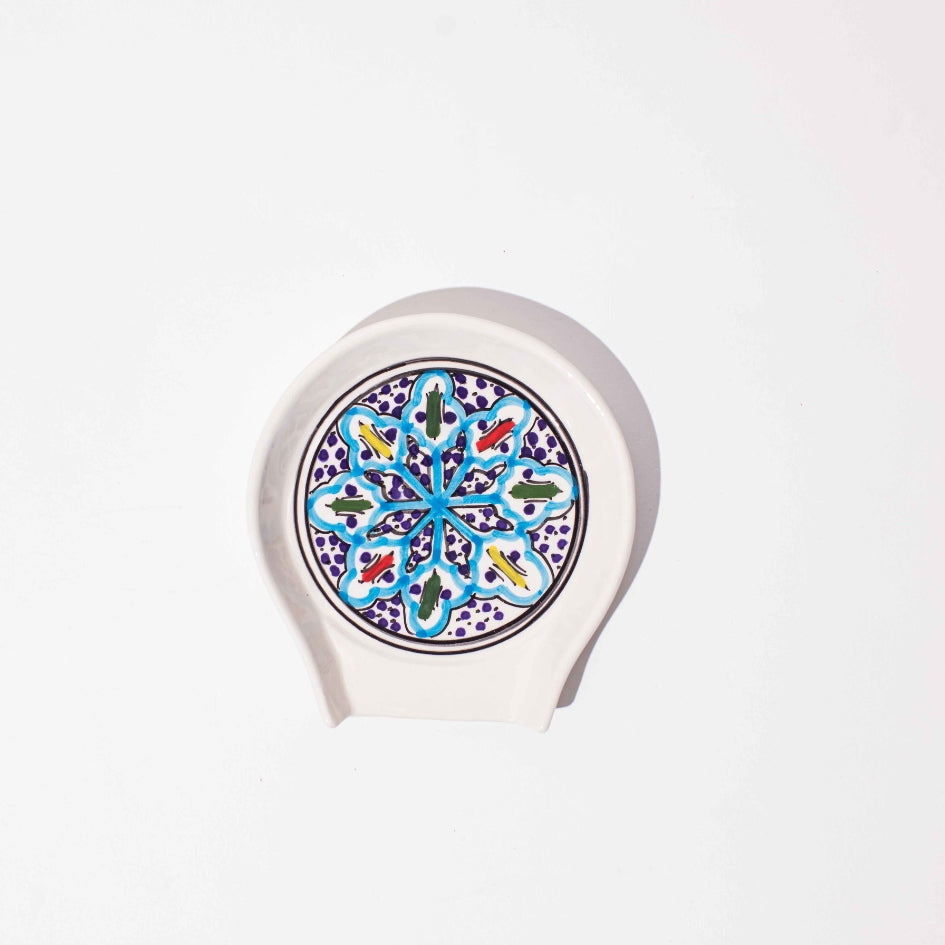 Repose cuillère en céramique décoré à la main